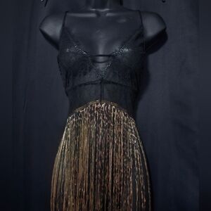 Victorias Secret Lace Ligerie Black with animal print